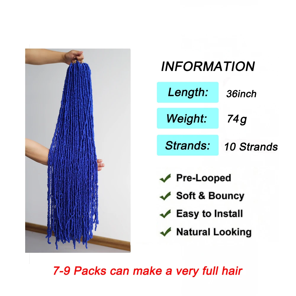 Soft Curly Faux Locs Crochet Hair Extensions Synthetic Ombre Braiding Hair Wholesale Dreadlocks for Quick Weave Style