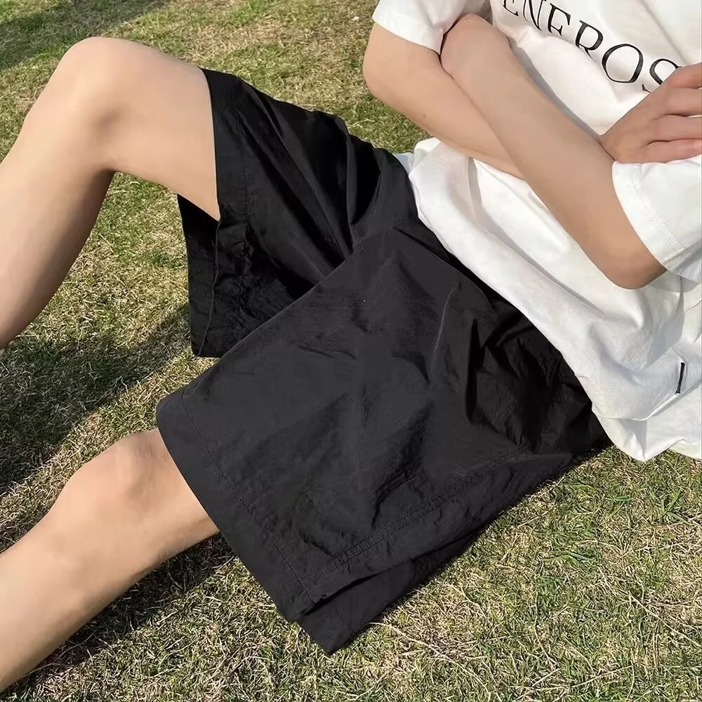 

Men's Summer Thin Beach Casual orts Qui Dry Loose Straight Leg Five-Quarter Length Pants for Active Lifesle