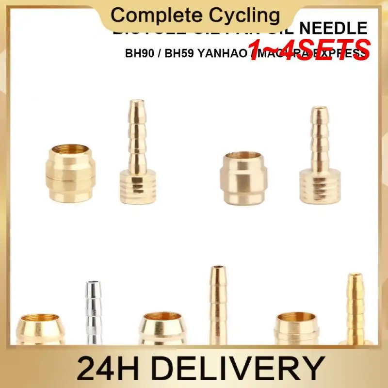 1~4SETS Moroca Tubing Cut-off Oil Brake Copper Olive Head Outdoor Riding Bh59 Bh90 Magura Sram Brass Parts