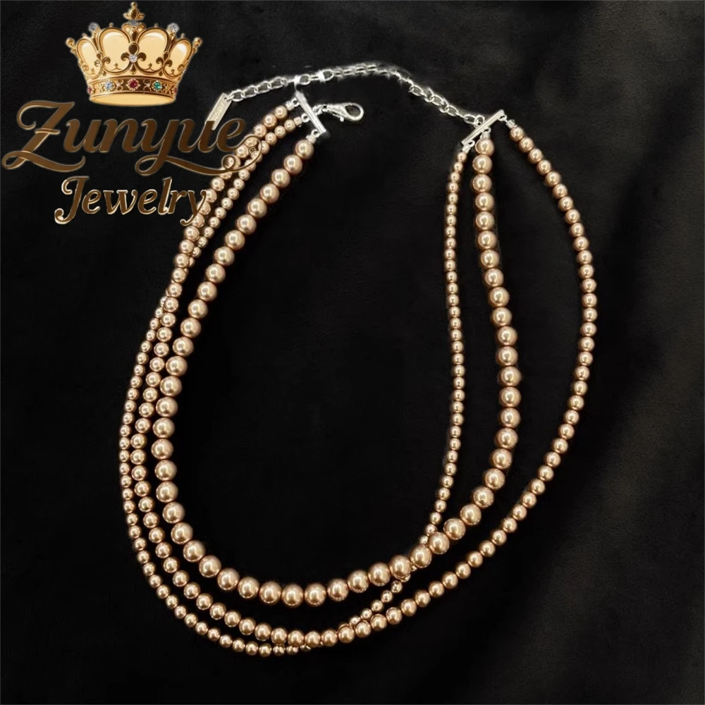 

Three-Layer Pearl Necklace, Versatile Summer Beaded Sweater Chain, High-End Collarbone Neck Chain Fashion Jewelry Exquisite