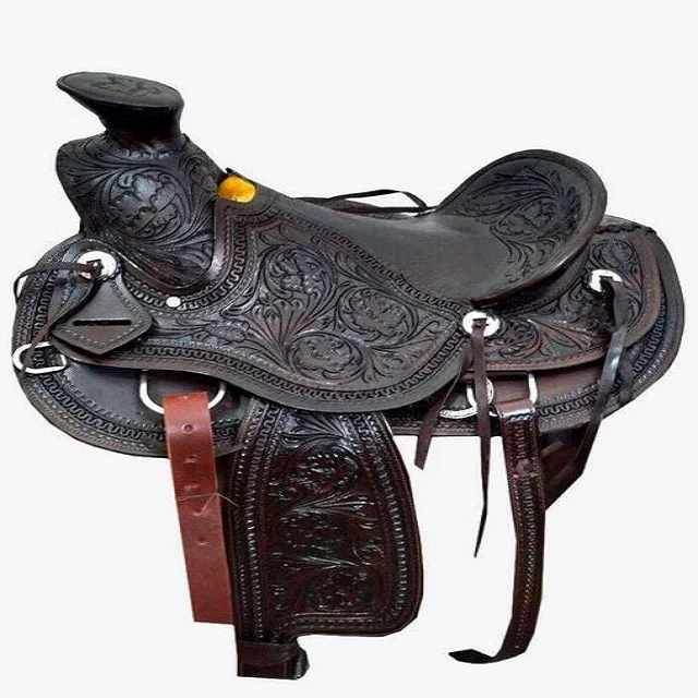 Comfortable  Leather Horse Saddle English Style Barrel Racing Saddle for Adults Wholesale Western By Supplier