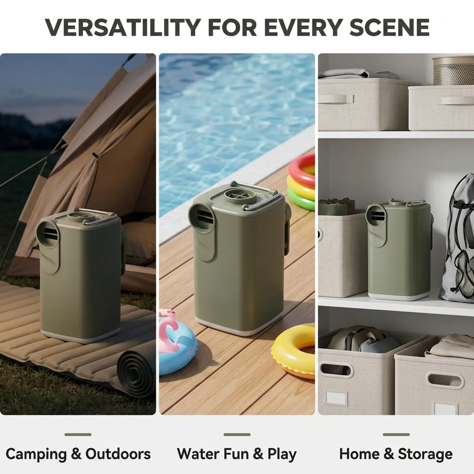 Electric Air Pump Universal Powerful with Light Inflator Deflator Pump Tiny Inflator for Boat Swimming Rings Cushions Mattress