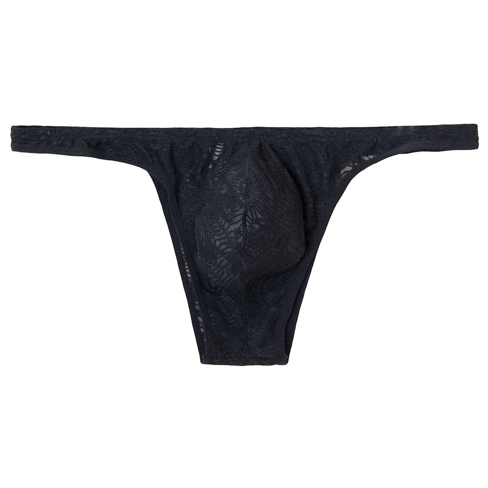 Men Jacquard Mesh Lace Gay Sissy Briefs Soft Sleep Underwear Breathable Lingerie Ultra Hot Soft Erotic Panties Men's Underpants