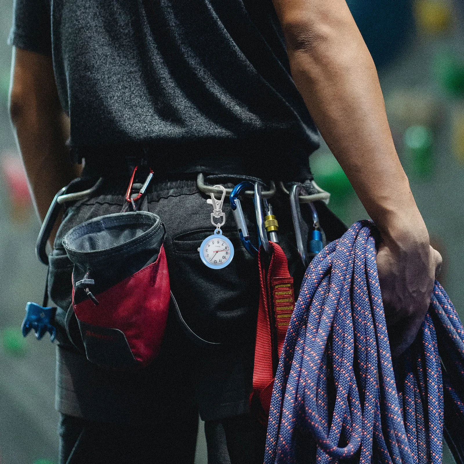 1Pc Stainless Steel Nurse Fob Watch Durable Glass Material Pocket Timepiece