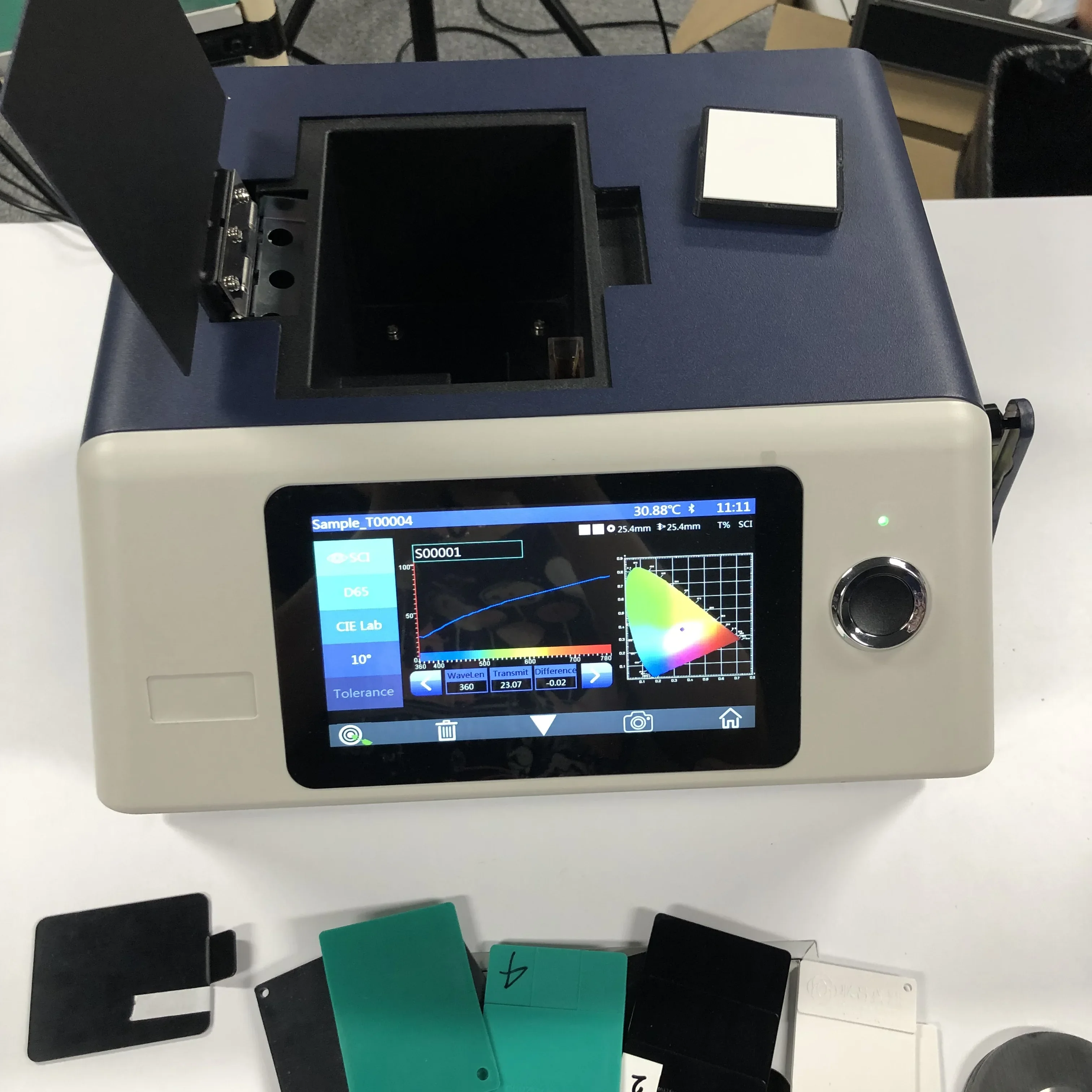 2026 D/8 Benchtop Colorimeter YS6060 3NH D/0 Transmittance Spectrometer for Glass With 360-780 nm Wavelength