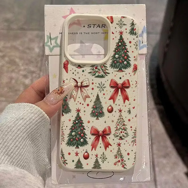 Christmas Tree Red Bow Phone Case Phone Case For iPhone 17 16 15 14 Pro Max 13 12 11 XS X XR 7 8 Plus 16e 17 Air Soft TPU Cover - náhled 2
