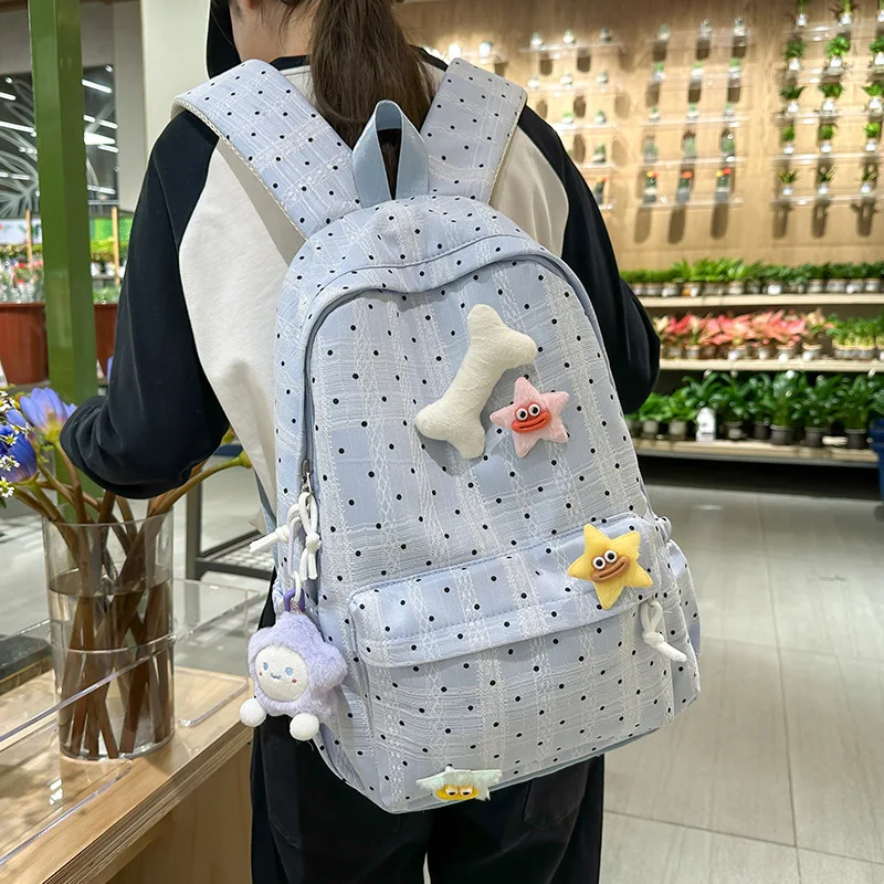 2026 New Fashionable High Quality Nylon Fresh Versatile Backpack for Students, Lightweight and Large Capacity Backpack
