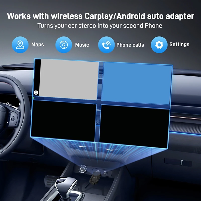 Wireless Carplay Adapter Wired To Wireless Smart Box Wireless Car-To-Machine Adapter Plug Play Carplay