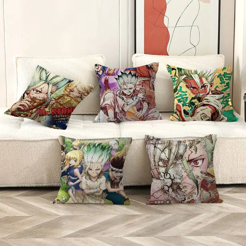 Popular D-Dr S-Stone Sci-Fi Anime 45*45cm Cushion Cover Pillow Cover Decor Pillowcase Home Pillowcase For Couch Pillow