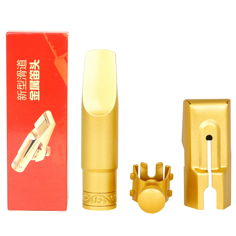 قطعة فم سوبرانو ساكسفون مطلية بالذهب قطعة فم ساكس نحاسية مقاس 5 6 7 8 قطع غيار وملحقات أدوات النفخ الخشبية #1