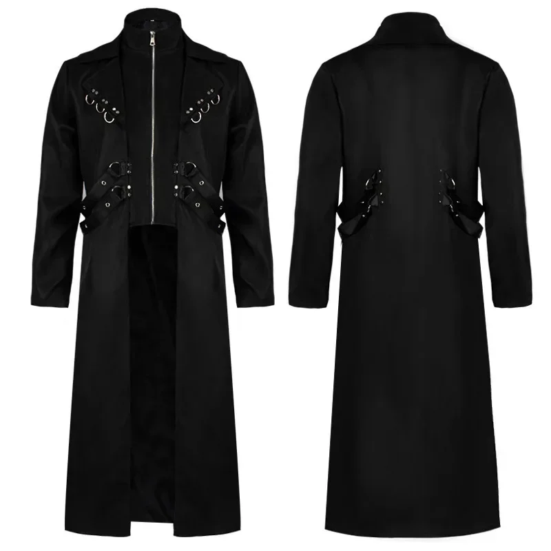 

Men's Steampunk Medieval Coat Gothic Renaissance Vampire Halloween Costume