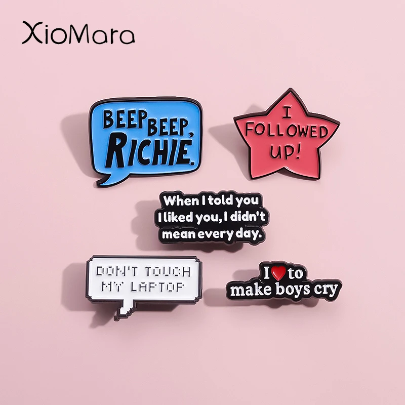 Ich bin nicht in Ordnung mit dieser Emaille Pins benutzer definierte Spaß Sprichwort Zitat Broschen Revers Abzeichen Inspiration Schmuck Geschenk für Kinder Freunde