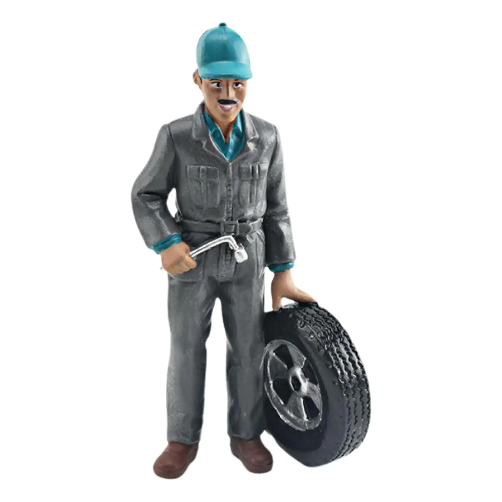 6 figurine di personaggi in miniatura per decorazioni da scrivania e paesaggistiche