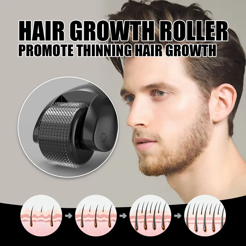 Natural Men Beard Growth Derma Roller DRS 540 Micro Needle Dermaroller Hair Regrowth Anti Hair Loss Treatment 0.2/0.25/0.3mm