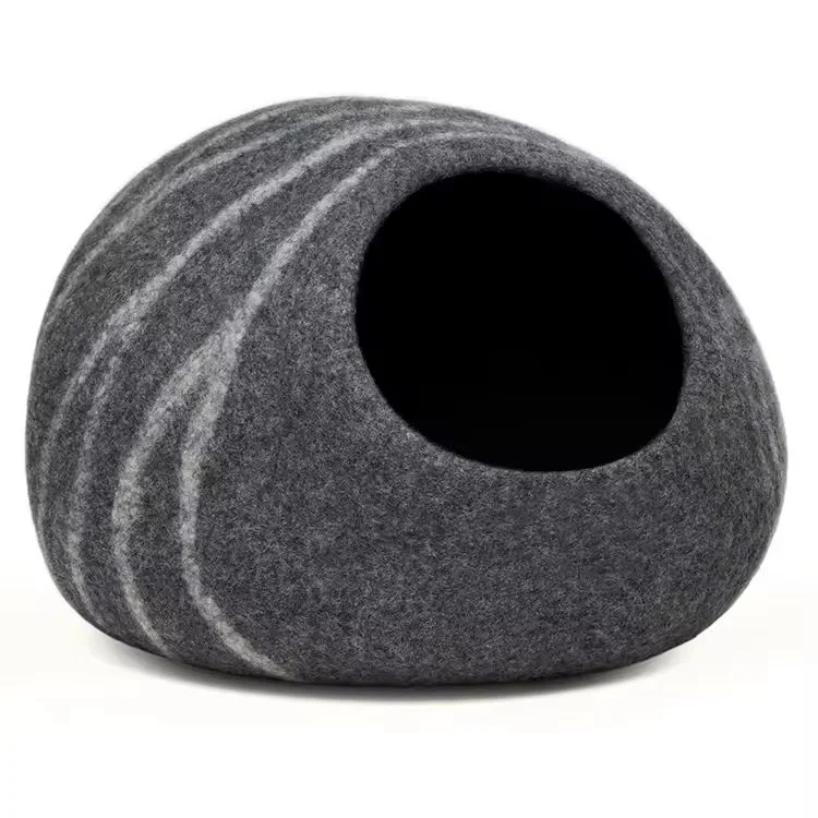 Modern Felt Cat House Cave Bed Cozy Soft Material Indoor Pet Sleeping Nest Cat Furniture Carton Packaging