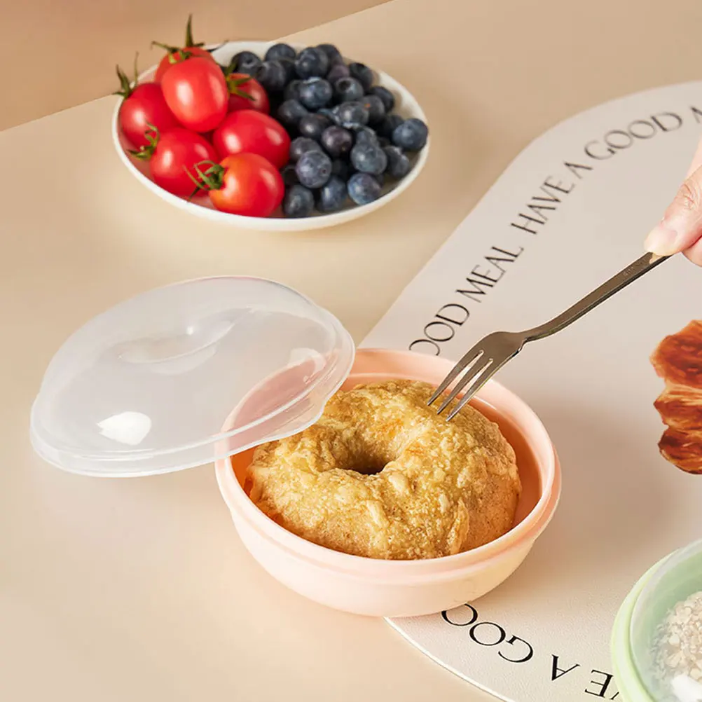 

2pcs Bread Storage Box Plastic Containers Retro Keeper Airtight Lids Large Capacity Home Baking Bread Saver Loaf Container