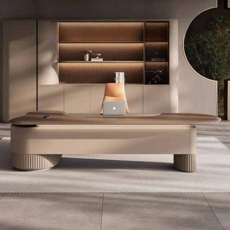 Top luxury boss table L shaped Motion Computer desk Room desks tables bureaux de travail office table pliante office furniture