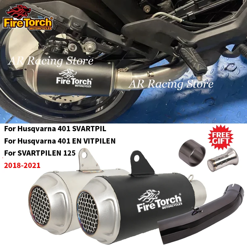 For Husqvarna 401 SVARTPILEN 401 VITPILEN 125 250 2018 19 2020 2021 Motorcycle Exhaust Escape Moto Modify Muffler With DB Killer