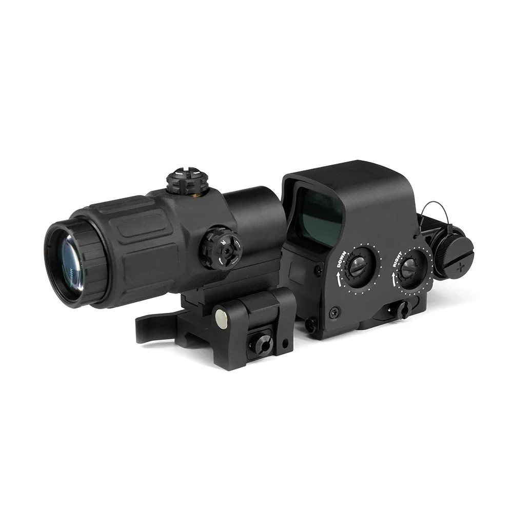 EXPS3 Red Dot Sight with Fast Optic Riser and FTC Mount G33 3X Magnifier Combo with Mil/Flag Full Markings - view 6