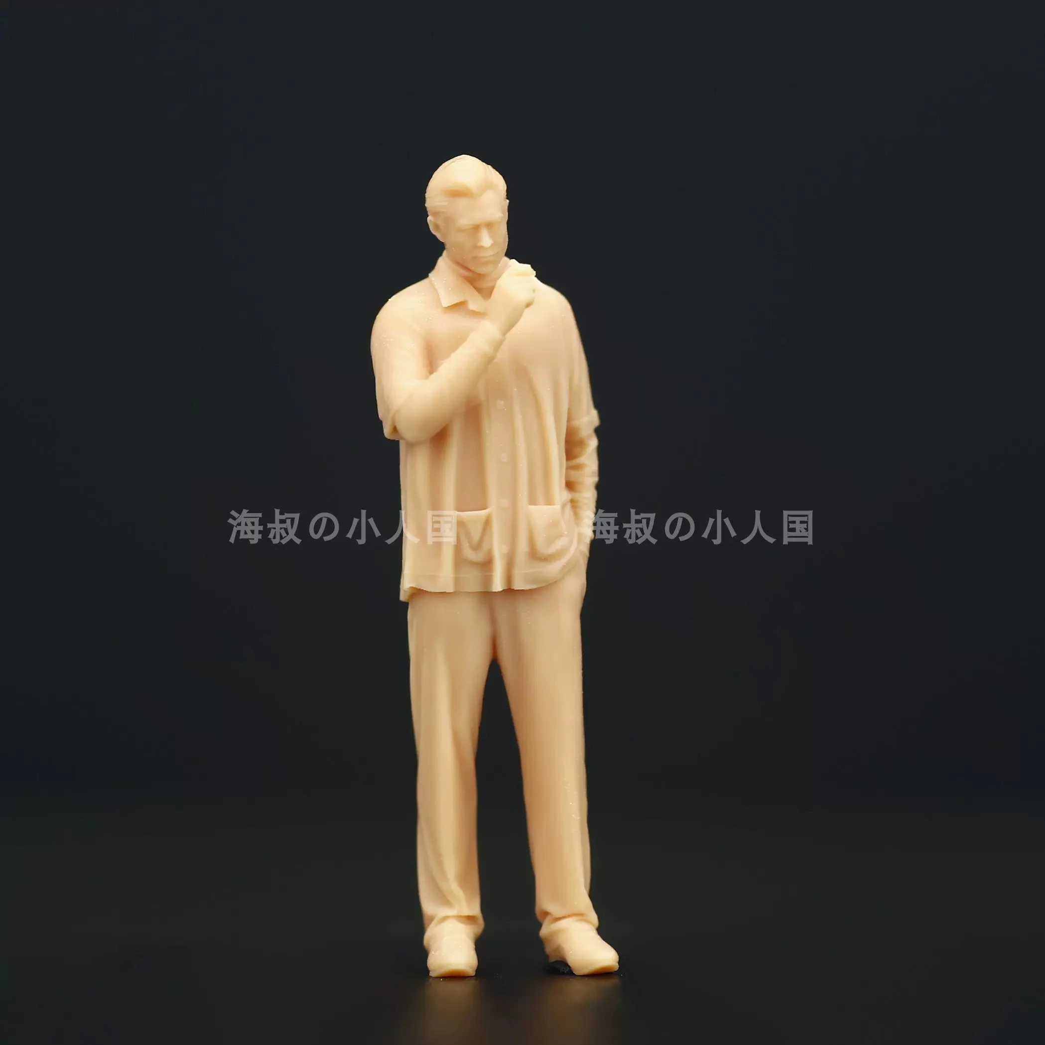 1/64 figure standing Smoking Man Microscopic sand table 1/43 High-quality 3D Printing Resin Need To Be Colored By Yourself