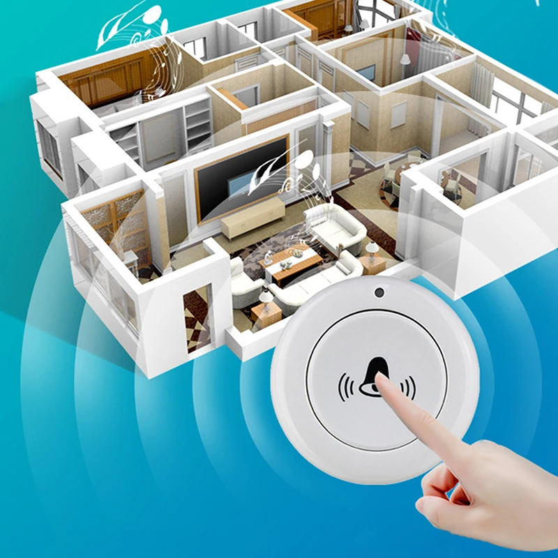 USB Wireless Doorbell DC 5V RF433 MHz Remote Controll Receiver USB Smart Door Bell 30 Music For Home Bed Call Emergent Call