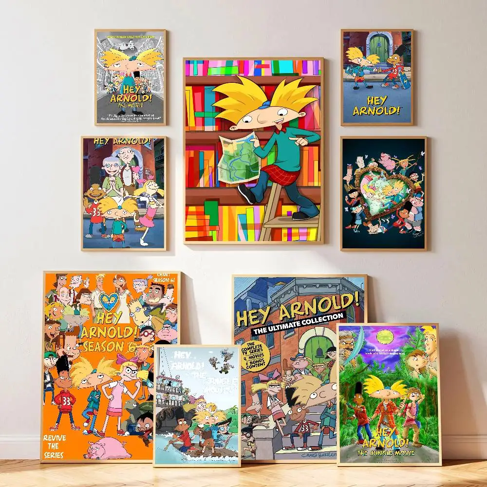 كارتون كول يا أرنولد ملصق طباعة لغرفة النوم غرفة المعيشة ديكور المنزل اللوحة جدار الفن HD صورة جدارية #3
