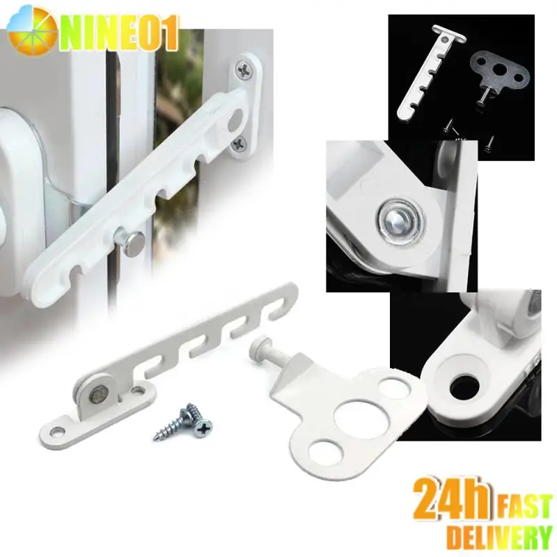 Window Lock Limit Plastic Steel Inner Opening Door And Wind Hook Window Ventilation Limiter Retainer Child Safety Wind Brace