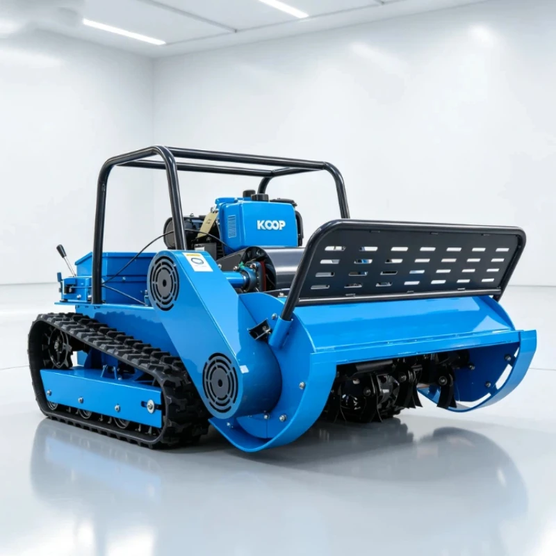 Customized Remote Operated Tracked Mulcher Diesel Crawler Flail Mower Multifunctional Hillside Lawn Cutting Equipment