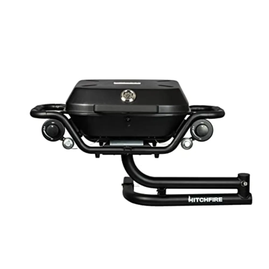 

Портативный газовый гриль Forge 15 Grill 15K BTU с двумя конфорками, креплением на фаркоп и поворотным кронштейном, для кемпинга и пикников, черный