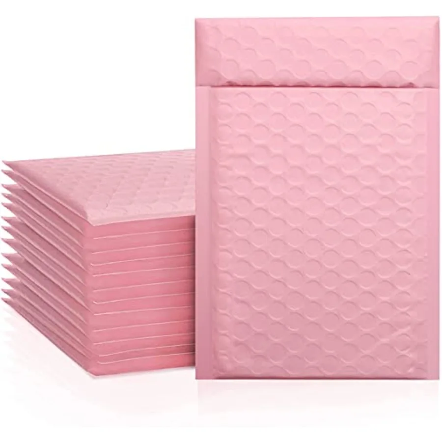

4x8 Inch Bubble Mailer 50 Pack, Waterproof Self Seal Adhesive Shipping Bags, Cushioning Padded Envelopes for Shipping, Mailing,