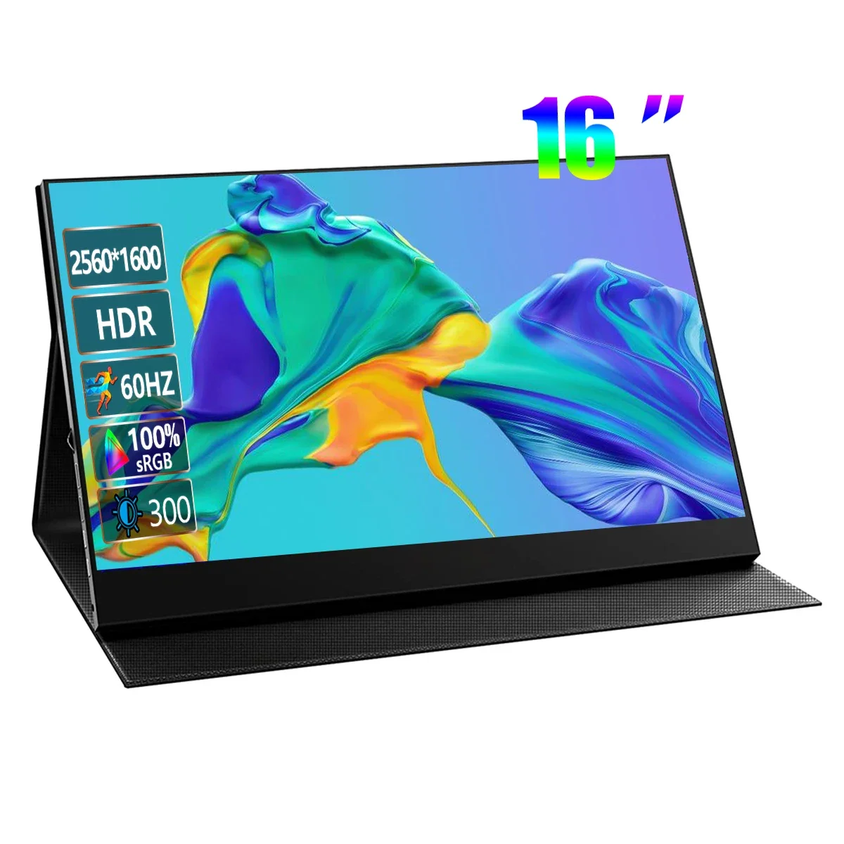 Monitor portátil ultra-claro, 2K, 14 ", 16", 1600P, 100% RGB, laptop, USB C, HDMI, computador de jogos, tela IPS para PC, Mac