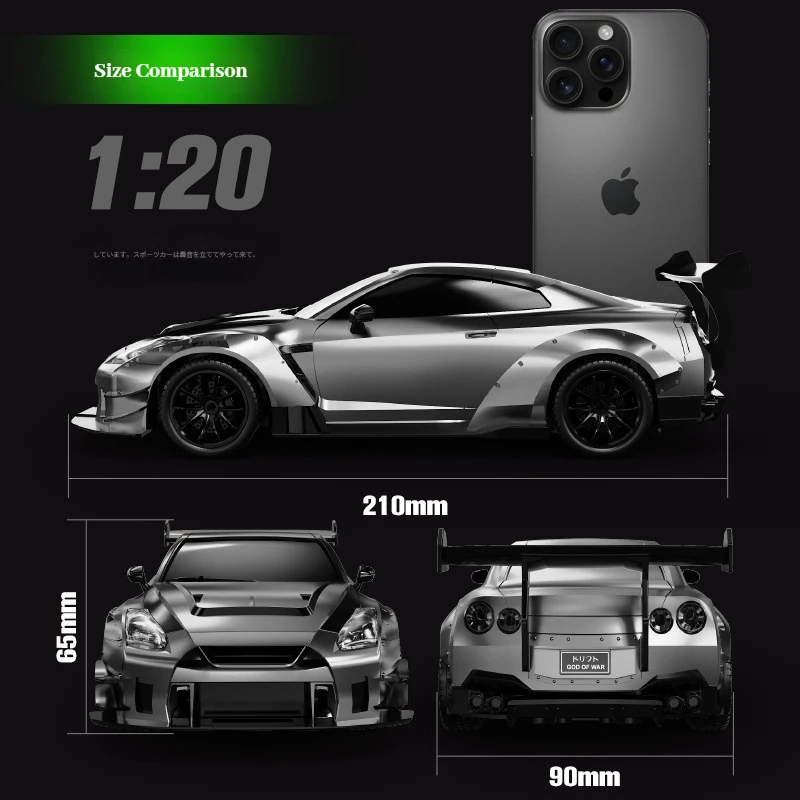 Samochód wyścigowy zdalnie sterowany 20RC, napęd na cztery koła, drift, akrobacje, szybki samochód z światłami, zabawka dla chłopca, model symulacyjny, prezent urodzinowy.