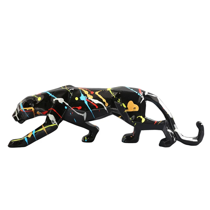 

Color modern simple resin handicrafts three-dimensional animals cheetah home decoration entrance home jewelry ornament