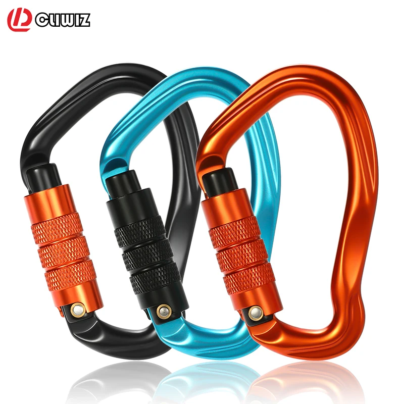 CLIWIZ Brand Outdoor Professional Carabiner 7075 Aviation Aluminum High Quality Safety Automatic Lock Special For Caves