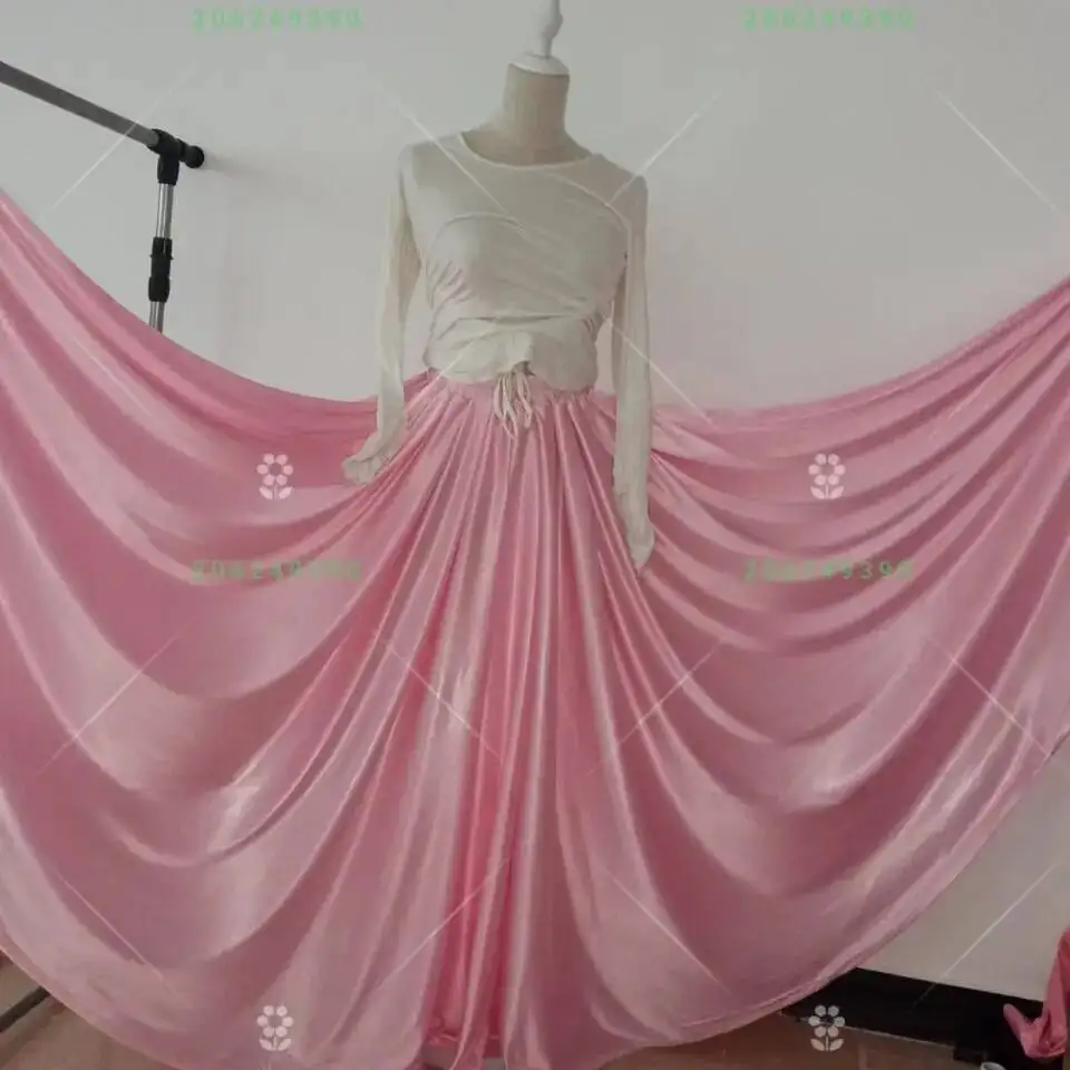 Glossy Ice Satin Silk Sexy Women High Waist Long Skirt Yoga Sleeping Loose Bottoms Dress