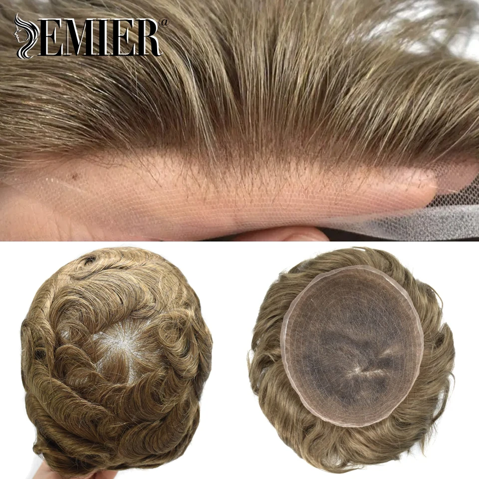 ذكر الشعر الاصطناعية الفرنسية قاعدة الدانتيل الكامل شعر مستعار للرجال تنفس الرجال الشعرية الاصطناعية 6 "شعر مستعار للرجال 100% خصلات الشعر المستعار الإنسان