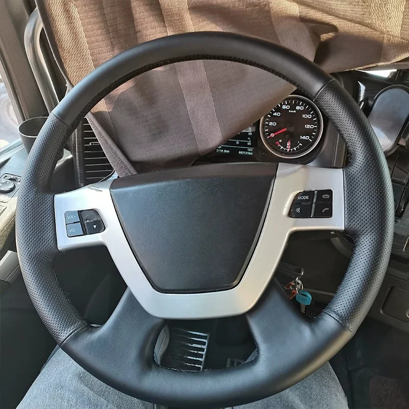 Ручная работа: кожаный чехол из микрофибры для руля автомобиля Liberation J6P J7 JH6 J6L JK6 HanV Dragon V Sky V, аксессуар для интерьера автомобиля