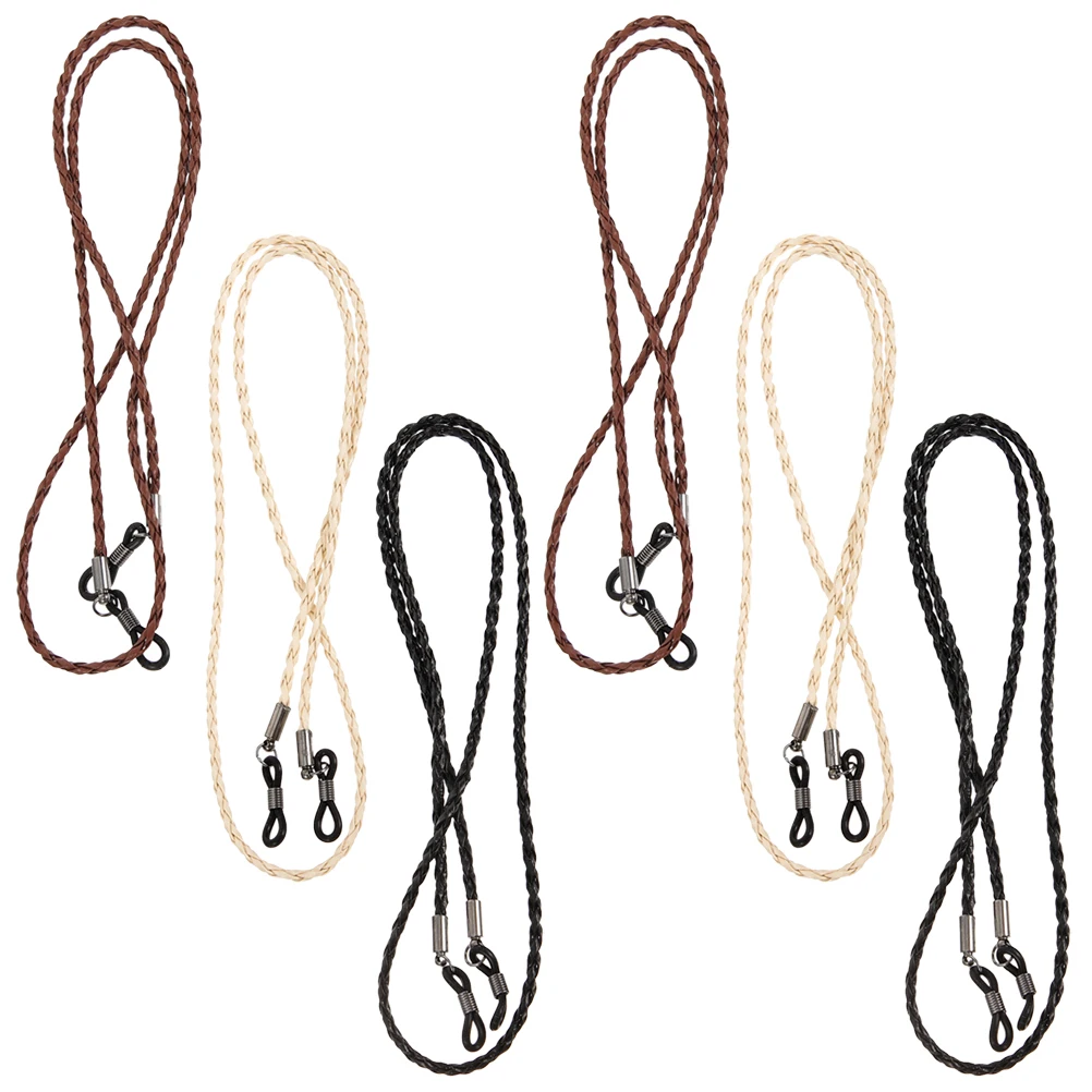

6pcs Eyeglass Holder Necklace Sports Glasses Accessories Lanyards Silicone Classic Colors Outdoor Fitness Men Women