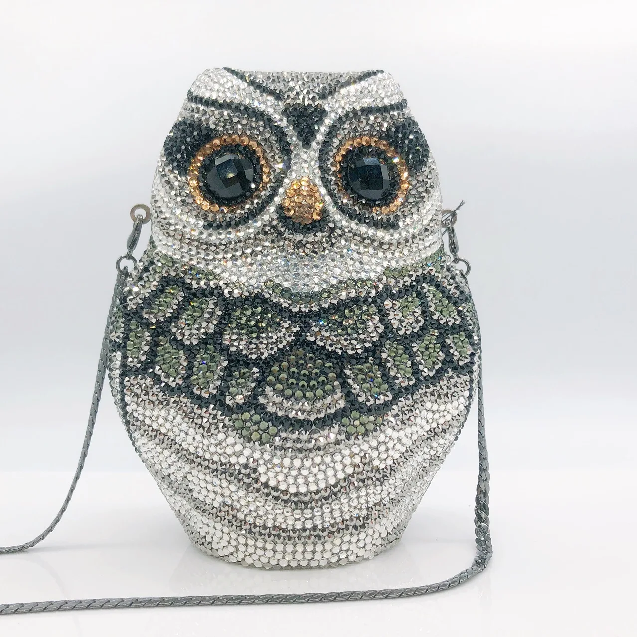 Owl Shape Women Full Diamond Evening Clutches Crystal Bags Luxury Ladies Wedding Purse Dinner Banquest Minaudiere Party Handbags