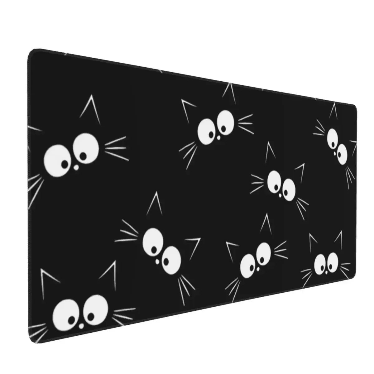 Bonito gato preto padrão grande mouse pad teclado do computador mouse tapete de jogos pc portátil tapete de mesa acessórios de escritório tapetes de mesa
