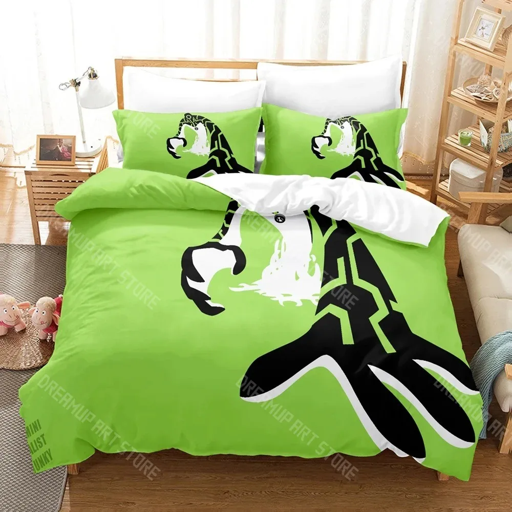 3D Printed Teenage Hacker Ben 10 Bedding Set for Boys Girls Duvet Cover Pillowcase Twin Queen King Full Single Double Sizes