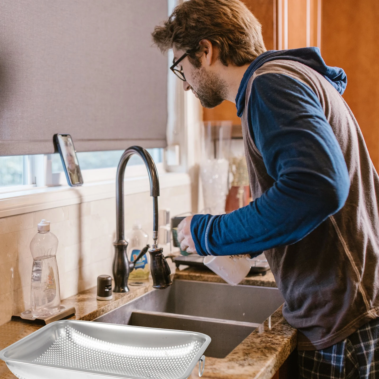 

Stainless Steel Drain Basket 304 Thickened Rice Washing Colander Multipurpose Vegetable Fruit Strainer Sink Drainer Kitchen Tool