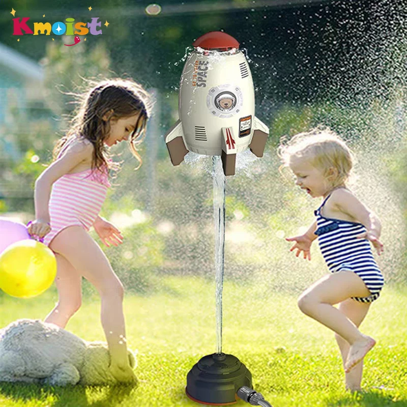 Garden Sprinkler Flying Water Spray Rocket Rotating Children's Splashing Baby Backyard Beach Summer Outdoor Kids Toys Gifts