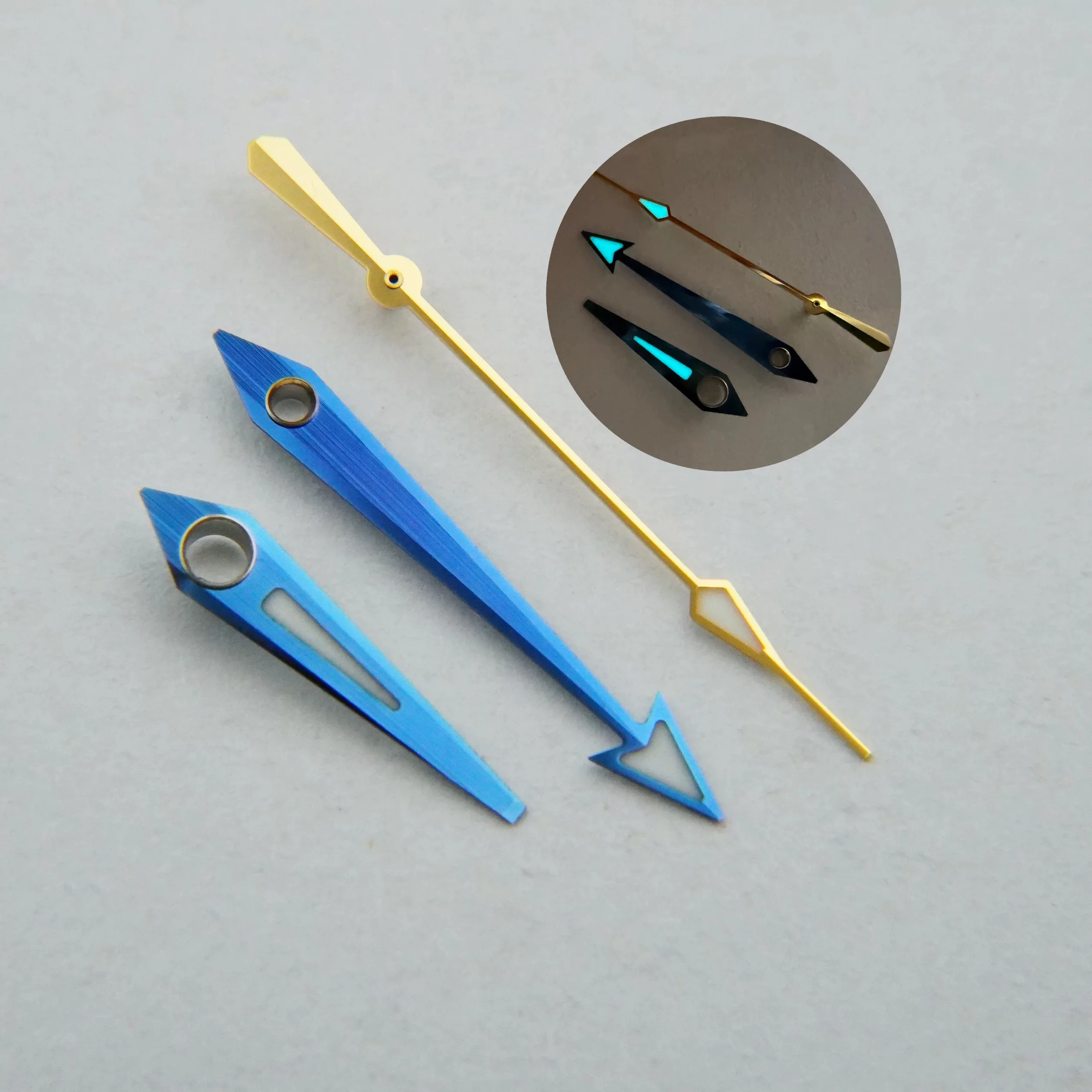 Watch Hands Fit 2824/2892/888 Movement Blue Luminous Watch Pointers 9.2x14x15.5mm Applicable To 