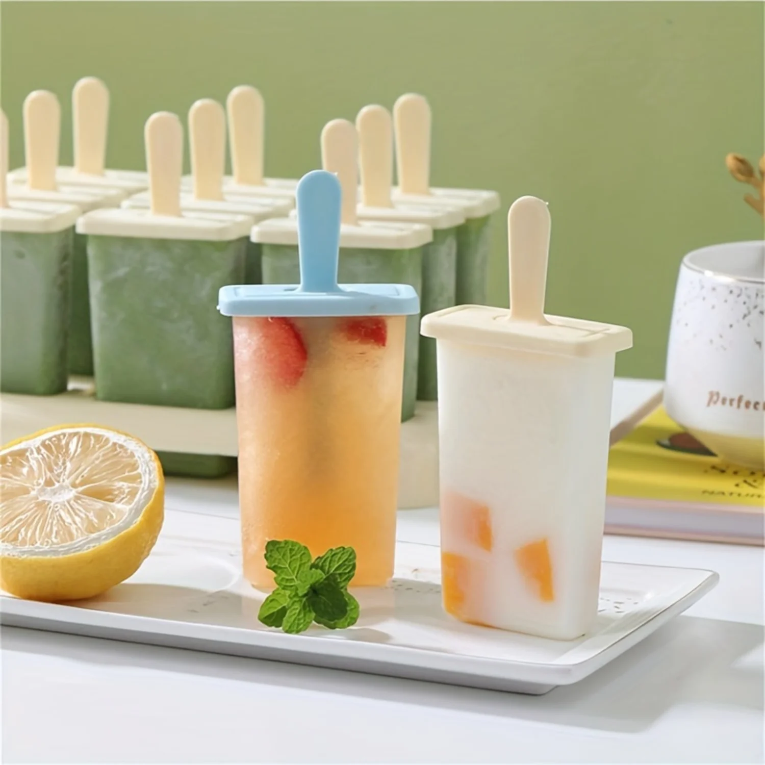 

1 Set, Popsicle Mold, Creative Popsicle Mold, Plastic Popsicle Mold, Ice Cream Mold, Ice Cube Box, Household Popsicle Mold, Saf