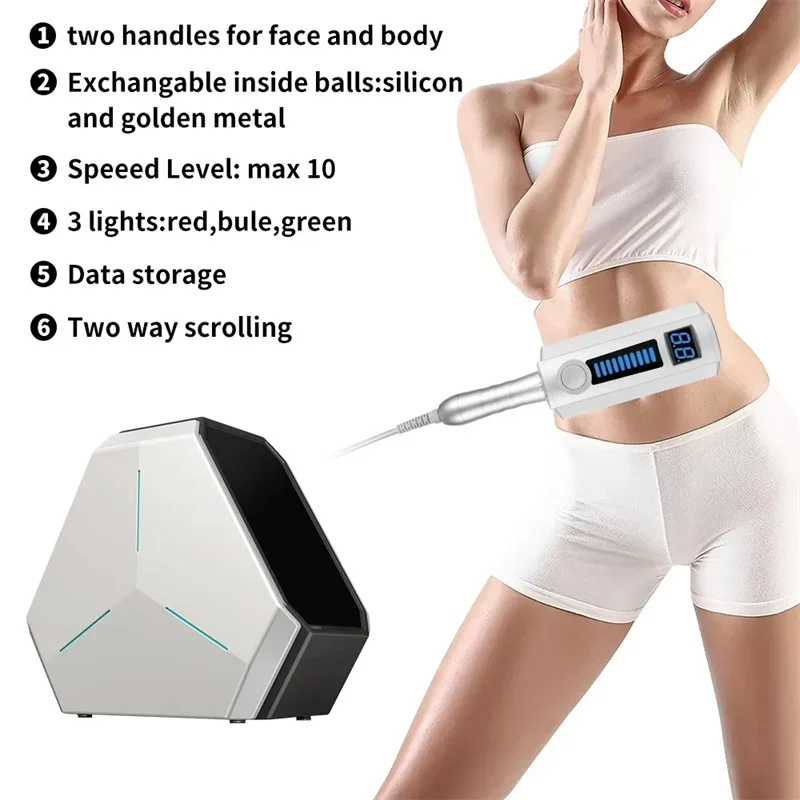 New Professional 9D Vacuum Inner Ball Roller Massage 360 Degree Rolling Cellulite Massage Machine For Lymphatic Drainage