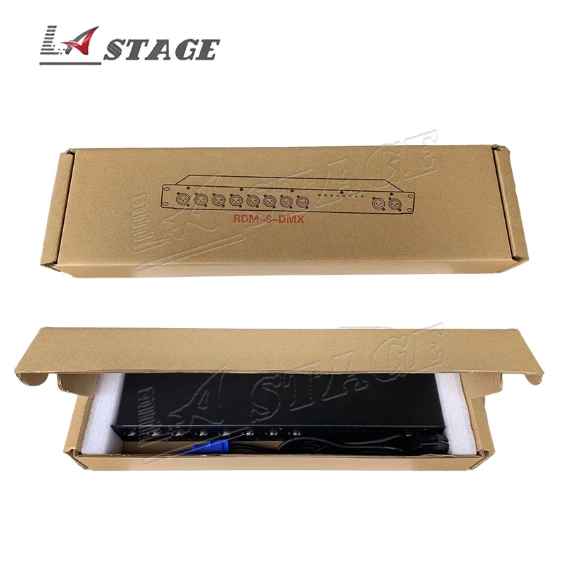 Light signal amplifier RDM-DMX-8 Stage light pad light beam 8-way photoelectric isolation DMX signal distributor