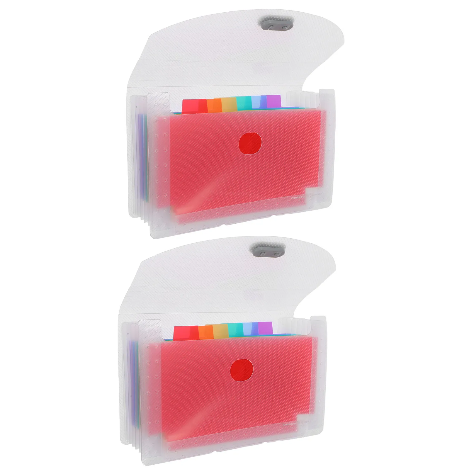 

2Pcs Clear Waterproof Document Organizer 7-Pocket Plastic Accordion File Folder for Receipts Bills Invoices Cash Portable Office