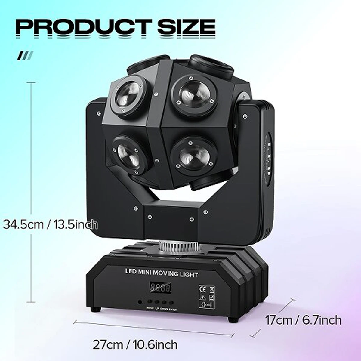 12X10W Professional DJ Disco Ball Light LED Beam Strobe Moving Head Football Lights DMX Party Outdoor Stage Audience Lighting