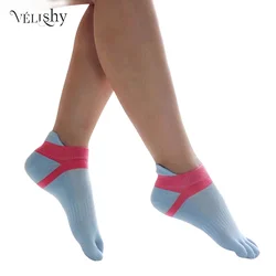 1 Pairs Summer Invisible Toe Socks Woman Girl Cotton Thin Solid Soft Shallow Mouth Breathable Deodorant No Show 5 Finger Socks